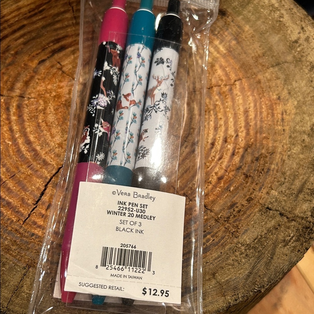 Vera Bradley Woodland Critters Ink Pen Trio pack!